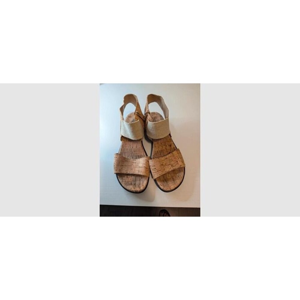 Sesto Meucci Elki Demi-Wedge Natural Cork Sandals